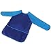 ilovebaby Children's Art Smock, Waterproof, Kids Aprons,Artist Smocks,Painting Apron with Long Sleeves,Ideal for Painting Classroom and Kitchen,Pack of 2,Color Blue