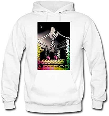 Lady Gaga Custom Men's Hoody Hoodie Hooded Sweatshirt by Hkhoodies (White)