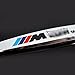 S-WEKA 2pcs Metal ///M Emblem Badge Sticker Motorsport Power for BMW X3 X5 E90 E53 Series metal 3D stereo labeling(2Pcs Silver)
