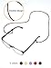 Mudder 5 Piece Eyeglass Chain PU Leather Glass Strap with 2 Piece Cleaning Cloth