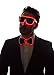 Neon Nightlife Red Frame/Tinted Single Lens Tron Style Light Up Glasses