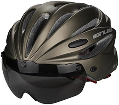 ILUCI GUB K80 Quality Airflow Bike Cycling Helmet with Detachable Visor - Padded &amp; Adjustable - For Adult Men &amp; Women and Teen Boys &amp; Girls Cycling Helmet for Road, Urban or Mountain Biking (Gray)