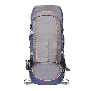Amazon Brand – Solimo Voyager Rucksack (43 litres, Metallic Grey & Orange)