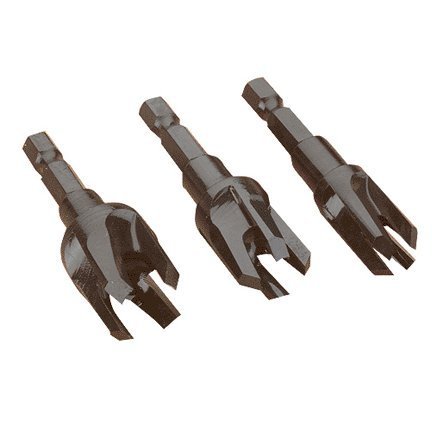 Snappy 43300 plug cutter set, 3 piece, 1/4 - 3/8 - 1/2