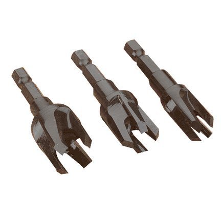 Snappy 43300 Plug Cutter Set, 3 Piece, 1/4 - 3/8 - 1/2