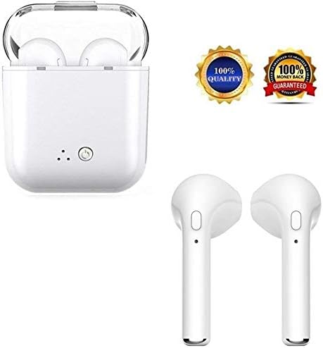 Bluetooth Headset, in-Ear Stereo Headset with Microphone and Charging Compartment, Noise-reducing Bluetooth Headset Compatible with Most Smartphones