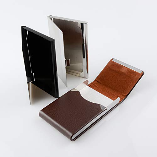 KISSWILL Business Card Holder, 3 Pack Business Card Holder Case, Wallet Case for Men or Women