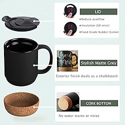 Coffee Mug Set of 2, 15 OZ Large Coffee Mugs with