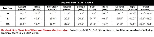 Jusfitsu Women's Pajama Sets Elegance 3pcs Silk Pajamas Womens Sleepwear Sets Camel L