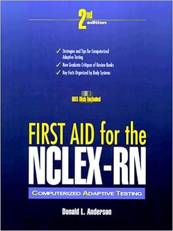 First Aid For The Nclex Rn Computerized Adaptive Testing Book With Diskette 9780838526002 Medicine Health Science Books Amazon Com
