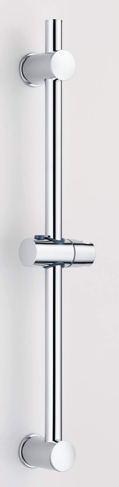 VeeBath Prima Round Shower Riser Rail Kit, Wall Mounted Shower Slide Bar Chrome Adjustable Shower Head Holder Bar for Bathroom