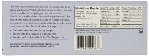 Scharffen Berger Baking Bar, Bittersweet Dark Chocolate (70% Cacao), 9.7-Ounce Packages (Pack of 3) - Thumbnail 3