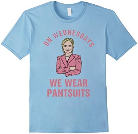 Men's Hillary Clinton Pantsuits: Unisex Canvas 3/4 Sleeve Raglan T XL Baby Blue