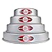 Fat Daddio's Anodized Aluminum 4-Tiered Even Round Cake Pan Set, 2 Inch Depth