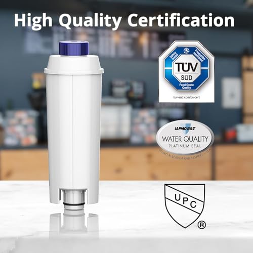 iRhodesy Water Filter Compatible with Delonghi DLSC002, Descaling Water Filter Compatible with DeLonghi Magnifica s Dinamica, ECAM, ETAM, ESAM, BCO, EC Series (Pack of 4)