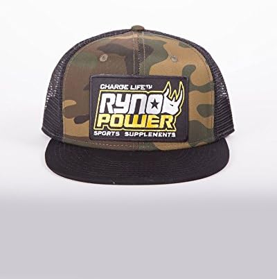 Ryno Power - Mens Snapback Hat Camouflage Design with Mesh Back - One Size Fits Most - Embroidered Logo