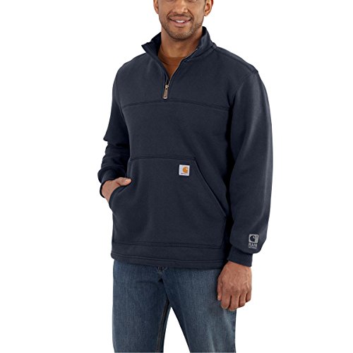 Carhartt Men's 102277 Rain Defender Paxton Heavyweight Quarter Zip Swe - X-Large Regular - Navy