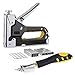 Amy 3 in 1 Heavy Duty Staple Gun with Staple Remover Tack Lifter, Hand Operated Stainless Steel Stapler Brad Nail Gun, Furniture Stapler, Upholstery Gun, 900 Staples Attached, Black