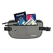 Money Belt for Travel RFID Waterproof - Running Pack - Waist Pack - Hidden Wallet - Travel Wallet - Security Money Belts (1.0 inch thick, Grey)