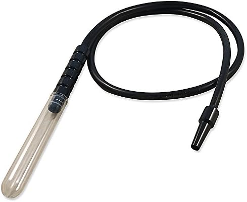 Hookah Hose Fortress Glass Hose + silicon Nargila Shisha Hose (Black/Black)