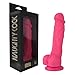 Naughty Realistic Silicone Dildo with Suction Cup, Adult Sex Toy, Beginner, Pink, 6.5