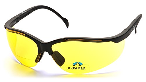 Pyramex Safety SB1830R15 Venture II Readers Black Frame with Amber + 1.5 Lens