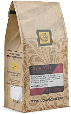 Filicori Zecchini - Whole Beans Coffee - Single Origin - Costa Rican - Region: Tarrazu, Costa Rica - Medium and Full Bodied - 12oz Bag