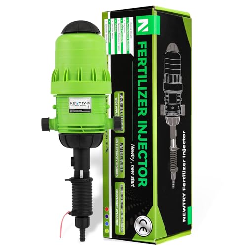 NEWTRY 0.4% -4% Fertilizer Injector Proportional Dosing Pump Water Doser for Liquid Thinners for Garden, Irrigation and Hydroponic Systems, Breeding, Car Wash