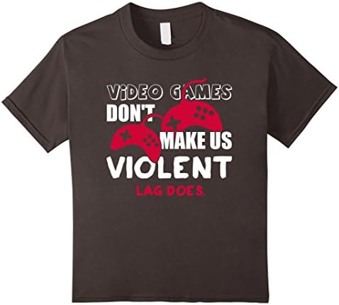 Kids Video games don't make us violent. Lag does. Fun Gamer Shirt 12 Asphalt