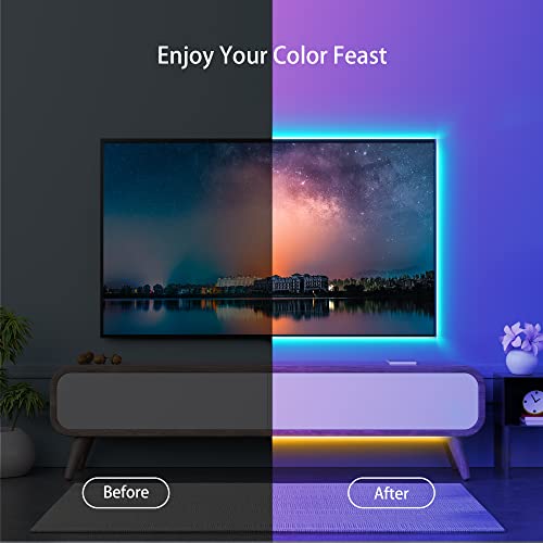 orahon Battery Powered Led Strip Lights 13.12ft, Battery Operated Led