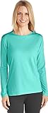Coolibar UPF 50+ Women's Long Sleeve T-Shirt - Sun Protective (3X- Crisp Aqua)