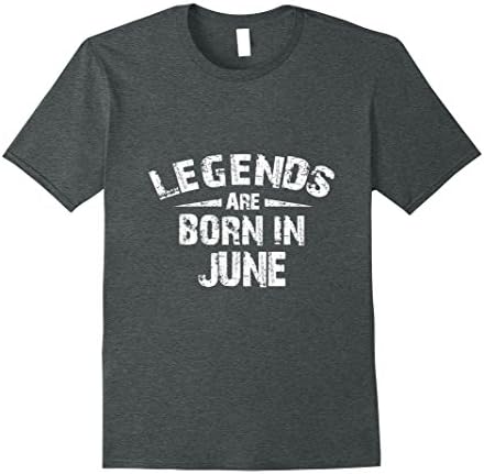 Mens Legends are born in June T-shirts Medium Dark Heather