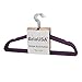 BriaUSA Velvet Suit Clothes Hangers Multipurpose Slim with Notched Shoulders & Swivel Chrome Hooks – Purple – Set of 10