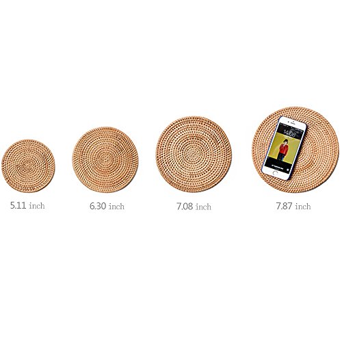 Rattan Trivets for Hot DishesInsulated Hot Pads,Durable Pot Holder for