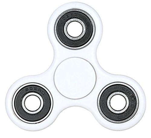 Christmas Concepts® - Exclusive White Hand Spinner With Black Rings - Stress Reducer, Stress Relief, Autism - Spin Time 1-3 Minutes
