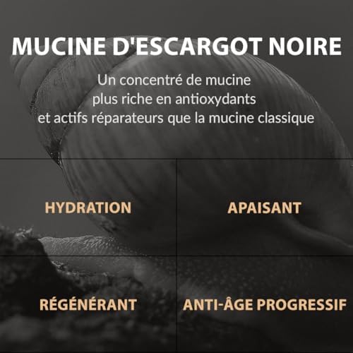 [MIZON] ALL IN ONE BLACK SNAIL CREAM (75 ml) Soin coréen - Crème Hydratante Réparatrice - Anti-âge - Extraits de plantes & Bave d'escargot noir