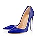 FSJ Women Glossy Fresh Colors Pointed Toe Heels Formal Dress Pumps Shoes Size 4-15 US