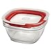 Rubbermaid Easy Find Lids Glass Food Storage Container, 4 Cup, Racer Red