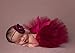 HugeStore Baby Newborn Infant Photo Photography Prop Costume Outfits Tutu Dress Skirt Suit Headband Set Deep Red