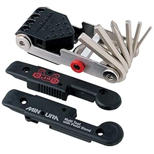 ミノウラ(MINOURA) 自転車 工具 HPS-9 Get'A ペダルスタンド付き携帯工具 ブラック 15x10x3㎝