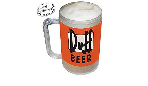 Los Simpsons Duff, apta para congelador jarra de cerveza ...