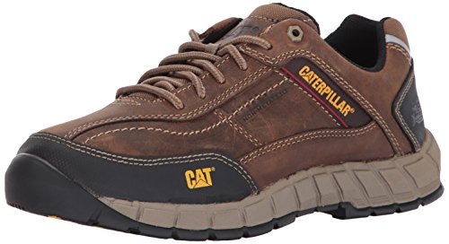 Caterpillar men s streamline leather work shoe, dark be…