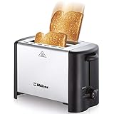 Maier Premium Compact Ultra Efficient 18/10 Stainless Steel 2 Slice Toaster with Long Lasting Heat Element – Perfect Toast Every Time