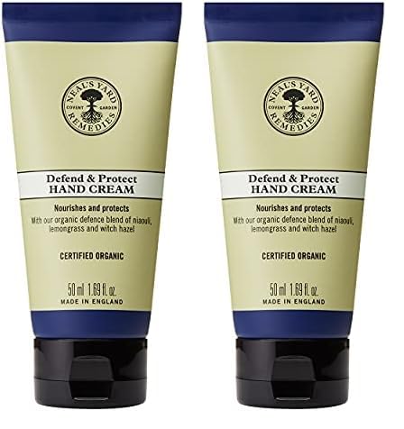 Neal's Yard Remedies Defend and Protect Hand Cream | For Soft Hands & a Delicate Scent | 50ml (Pack of 2)