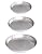 Set of 3 Aluminum Pizza Pans, Assorted Sizes, Tapered Deep, 12", 10", and 8" Sizes