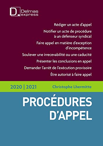 Procédures d'appel 2020 - Nouveauté (Delmas Express) (French Edition) by