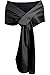 Meet Edge Women's Satin Shawl Wrap for Evening/Wedding Party Black