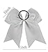Cheer Bows Red Cheerleading Softball - Gifts for Girls and Women Team Bow with Ponytail Holder Complete your Cheerleader Outfit Uniform Strong Hair Ties Bands Elastics by Kenz Laurenz (1)
