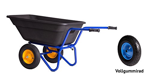 Kelberg kippbare 2-Rad Hofkarre 260L PP mit Vollgummirädern