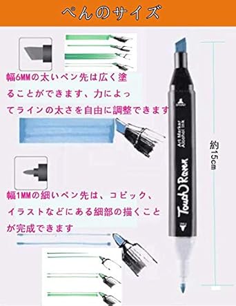 保存版 Hosum マーカーペン イラストマーカー 1色 セット 水彩ペン 2種類のペン先 太字 細字 油性コミック用 塗り絵 描画 落書き 学習 用の カラーペンセット 楽天ランキング1位 Cjaybrands Co Ke